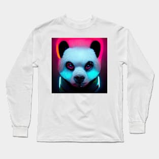 Neon Panda Bear #4 Long Sleeve T-Shirt